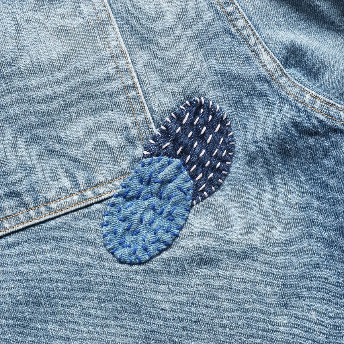 14OZ DENIM BUSH FLARE PANTS (CACTUS EMBROIDERY)