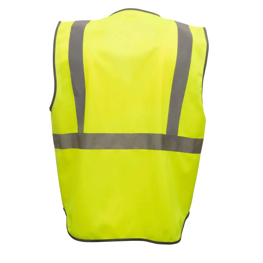 212 Performance VSTGU-8810 General Purpose Hi-Viz Safety Vest, Large Yellow;Reflective Gray