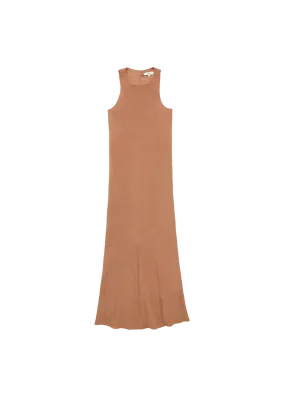 4 Ply Silk Bias Dress in Sunset Tan