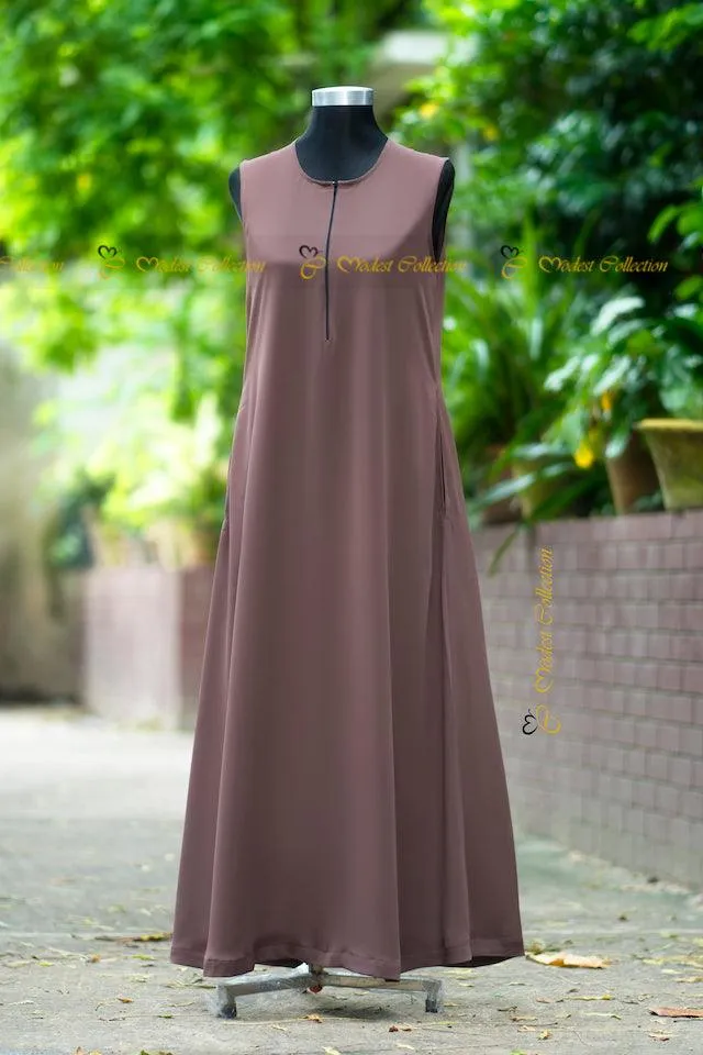 A-line sleeveless inner Umber