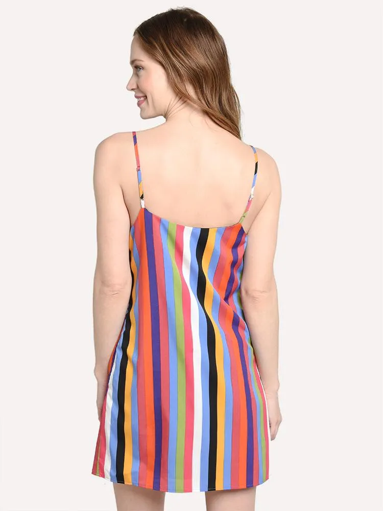 After Market Women's Rainbow Mini Slip Dress