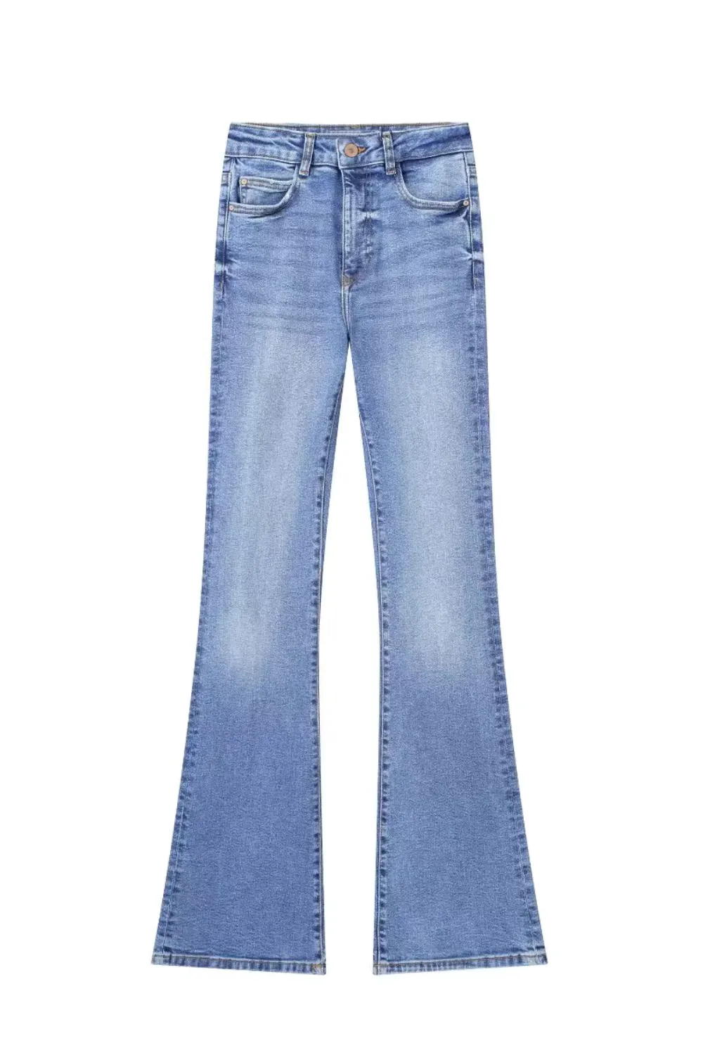 'Alina' High-Waist Flared Denim Pants (3 Colors)