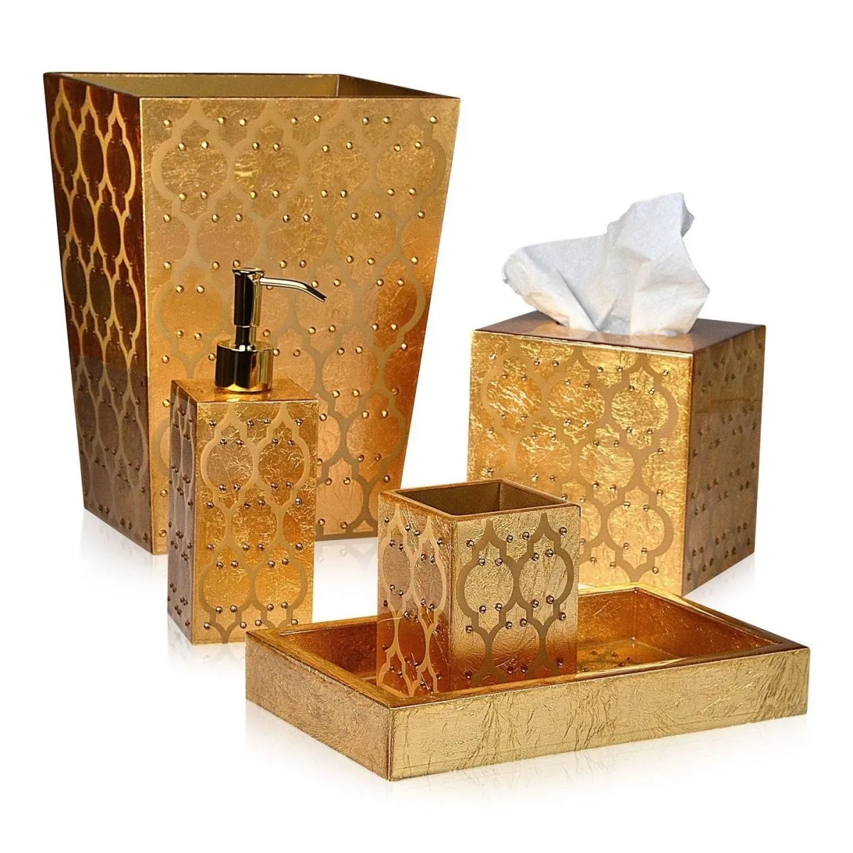 Arabesque Gold Bath Accessories by Mike   Ally