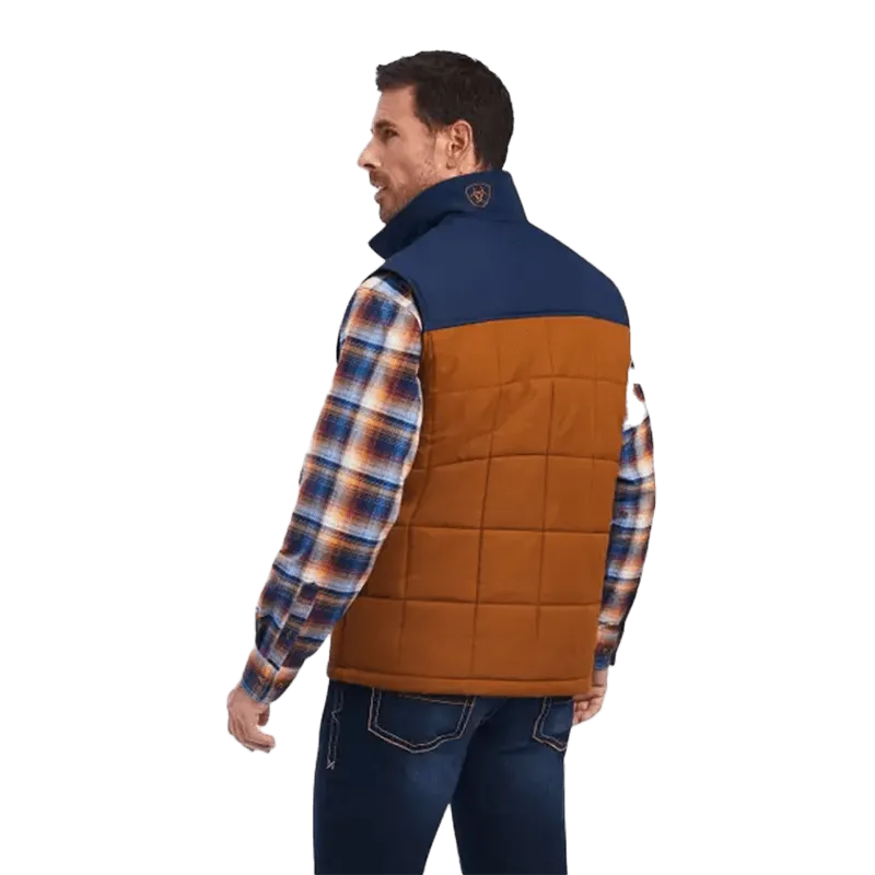 Ariat Men's Crius Insulated Chestnut & Navy Insulated Vest