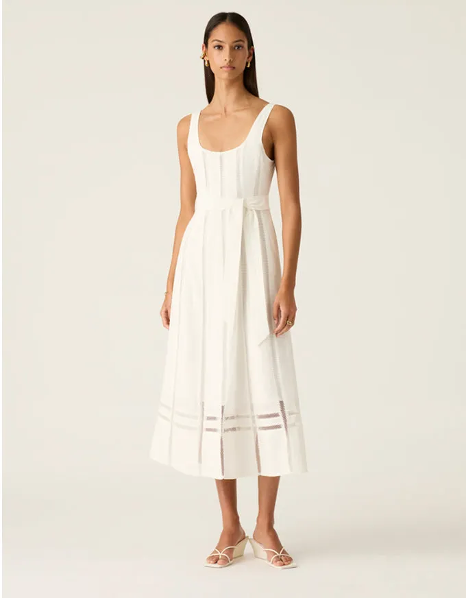 Arya Midi Dress White