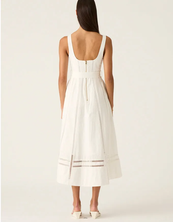 Arya Midi Dress White