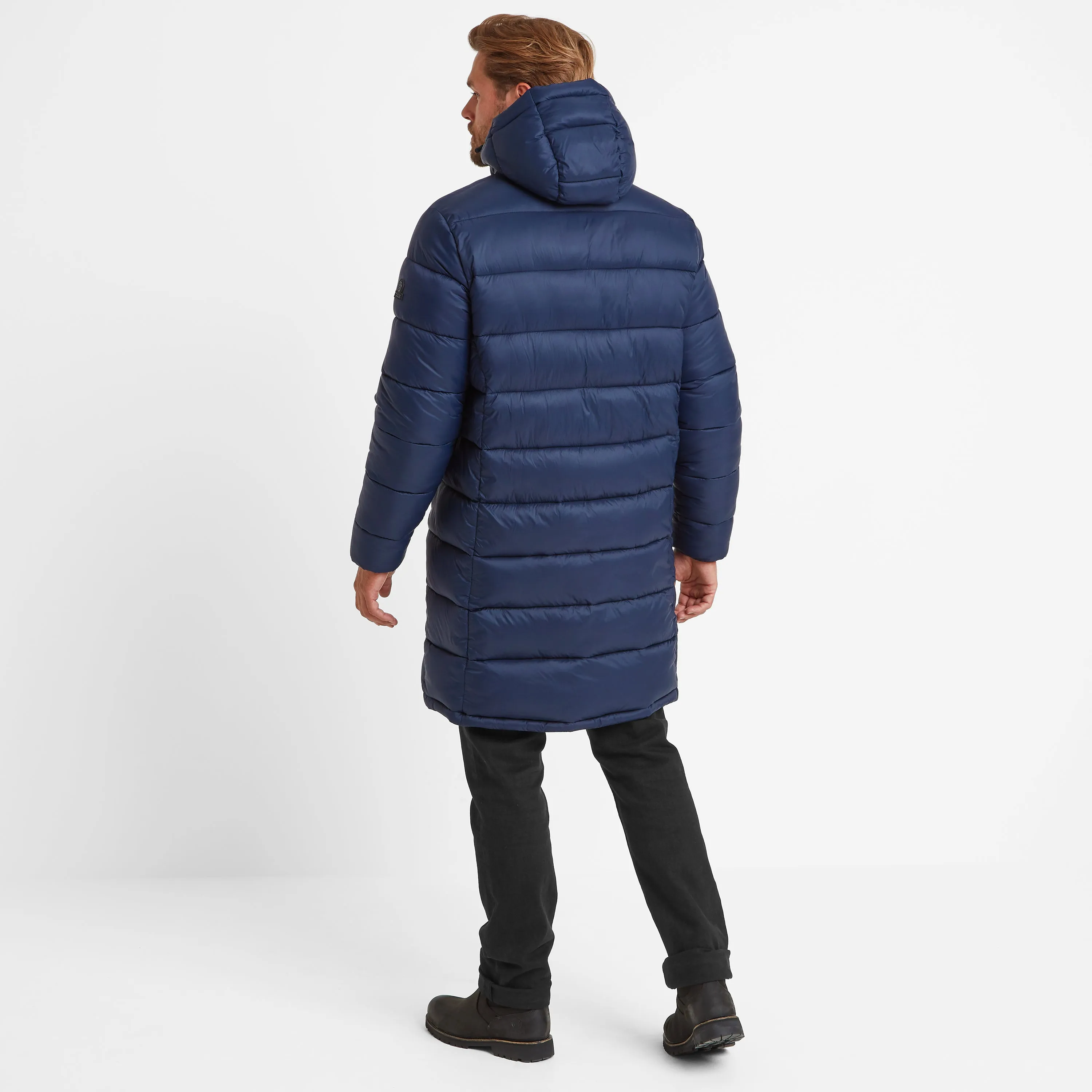 Barnby Mens Long Padded Jacket - Dark Indigo