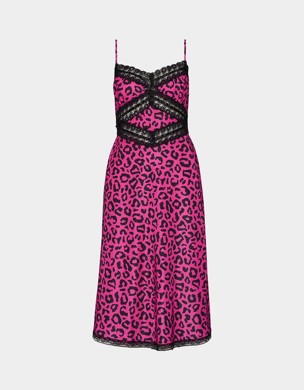 BETSEYS SLEEVELESS RIBBON DRESS HOT PINK