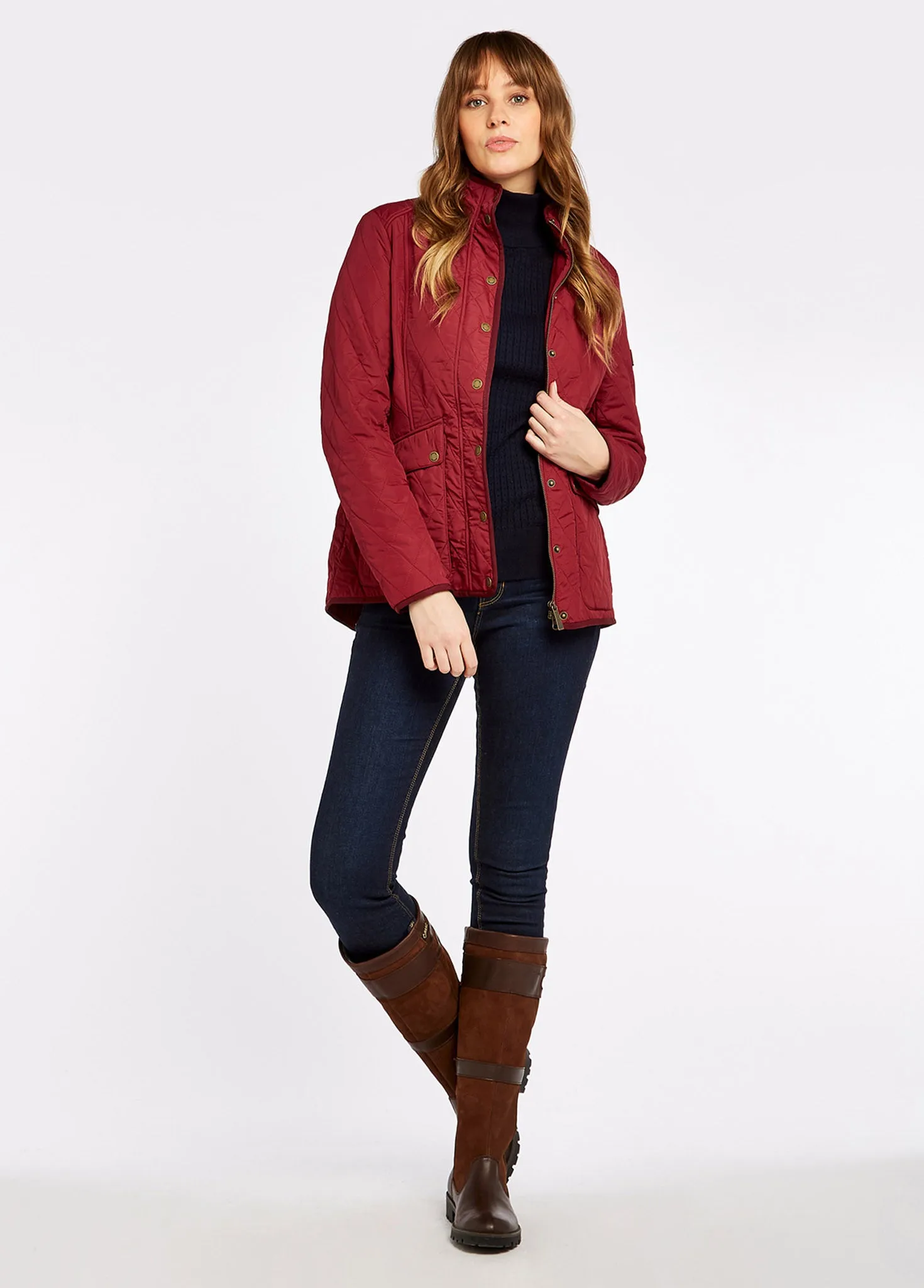 Bettystown Quilted Coat - Ruby