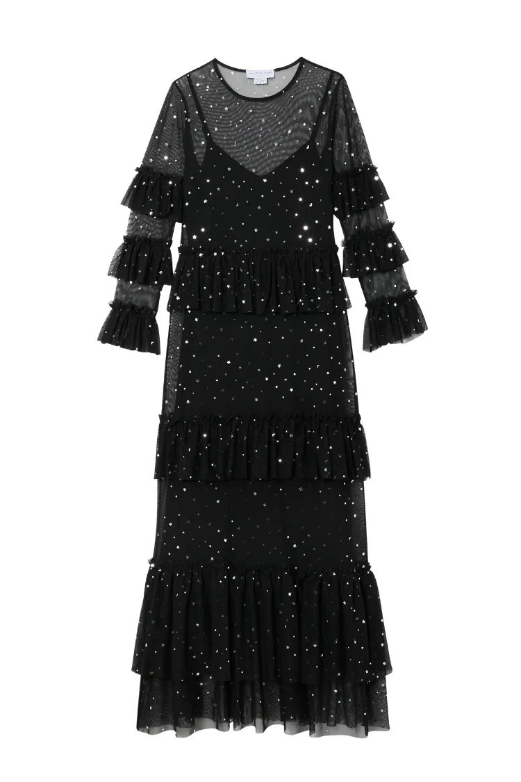 Black Star Mesh Felicity Dress