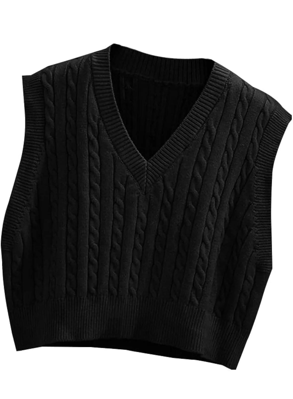 BLACK SWEATER VEST