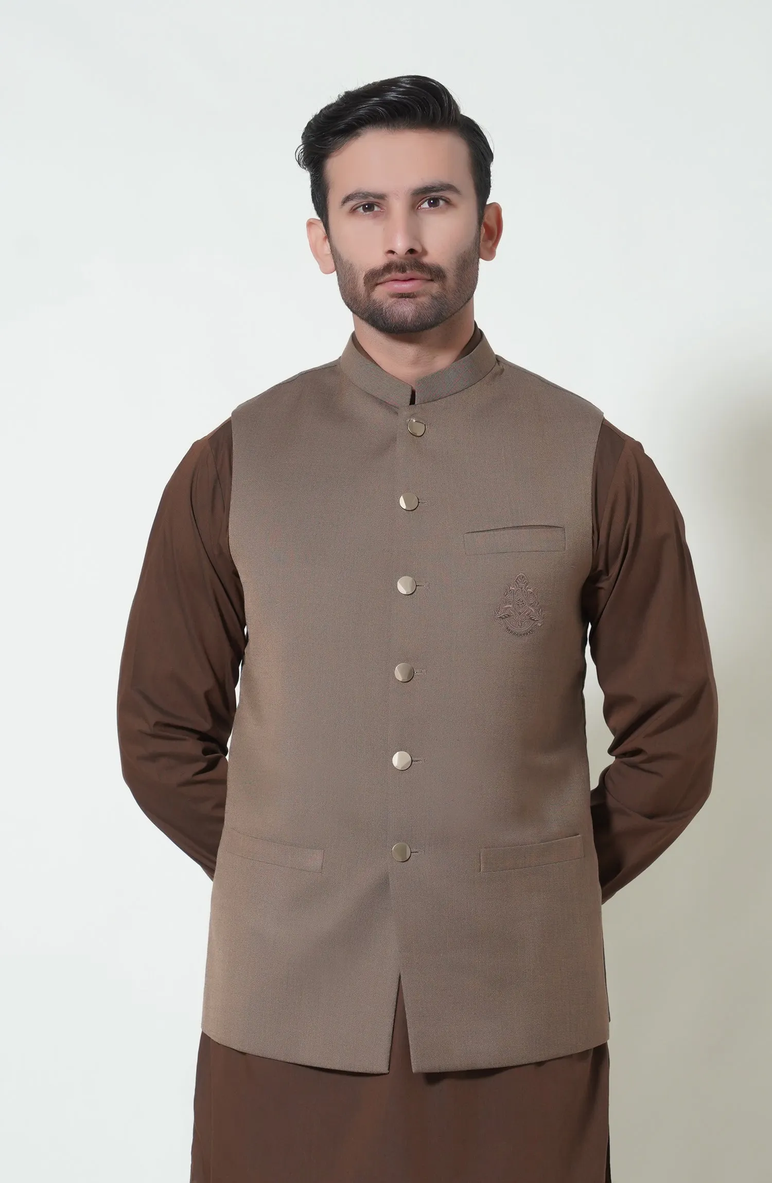 Blended Waistcoat- Brown