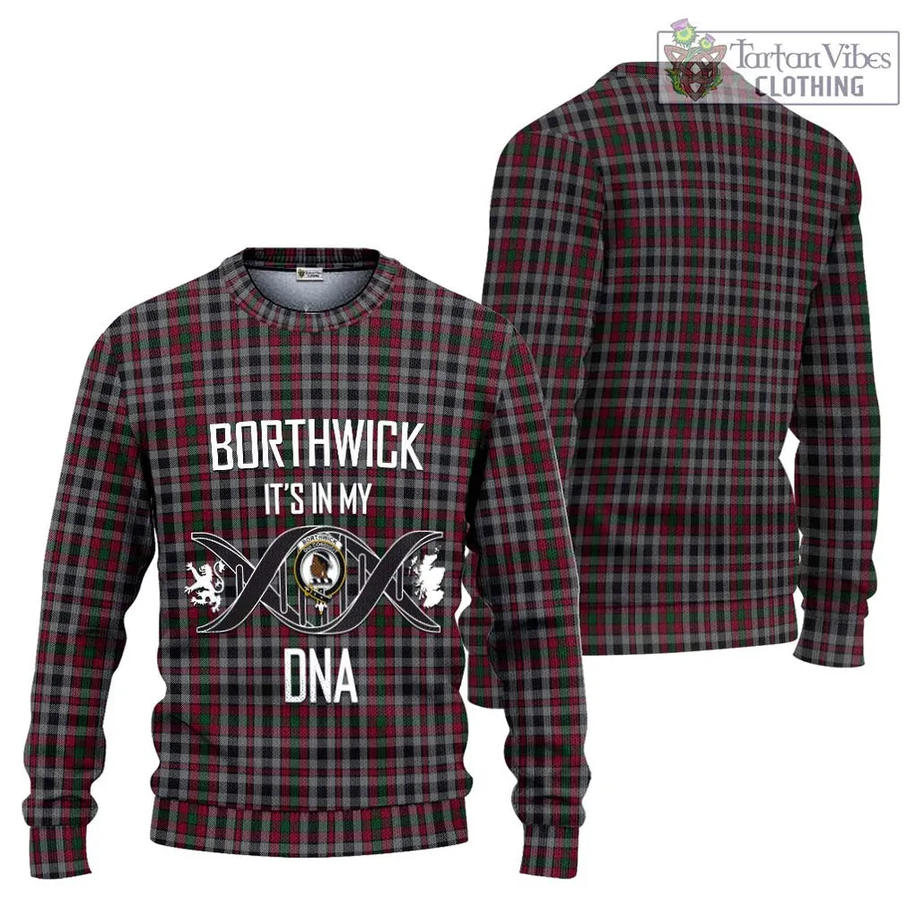 Borthwick Tartan Ugly Sweater with Family Crest DNA In Me Style