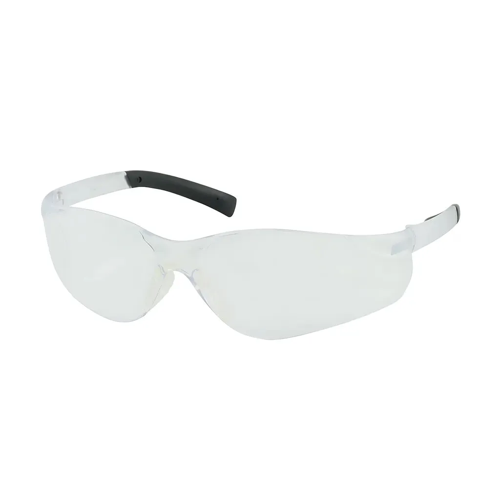 Bouton Optical 250-08-0000 Rimless Safety Glasses with Clear Temple, Clear Lens and Anti-Scratch Coating