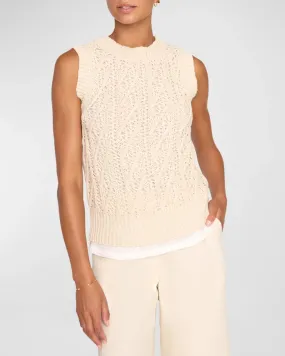 Brochu Walker - Otto Layered Tank in Egret