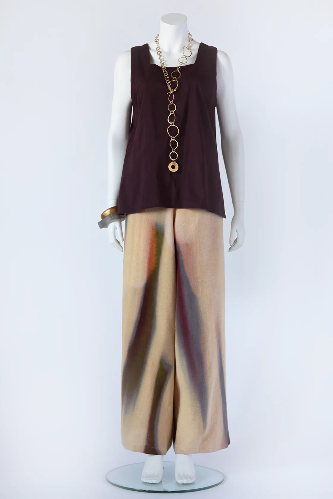 Button Tank in Plum Papyrus