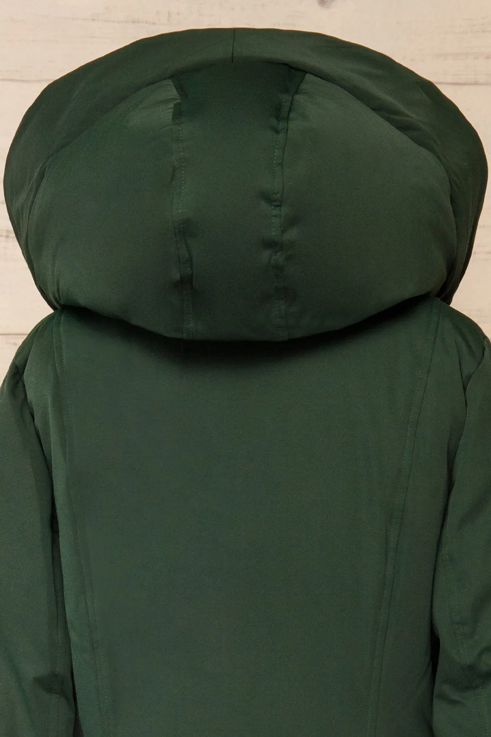 Camelia Green | Quilted Parka w/ Hood