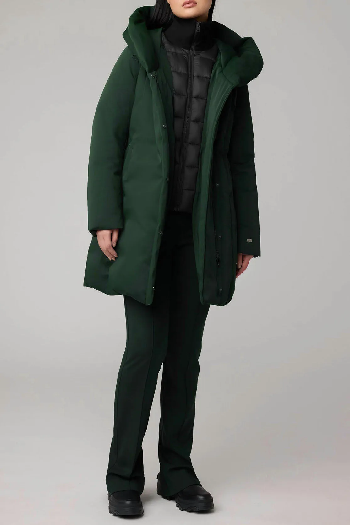 Camelia Green | Quilted Parka w/ Hood