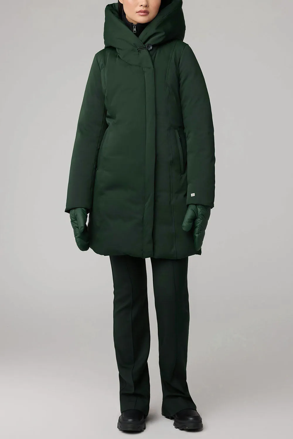 Camelia Green | Quilted Parka w/ Hood