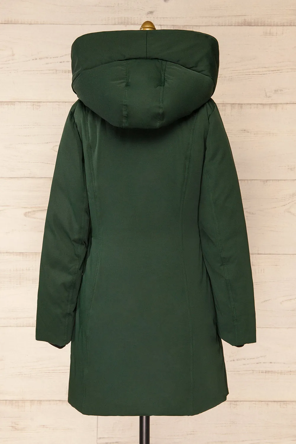 Camelia Green | Quilted Parka w/ Hood