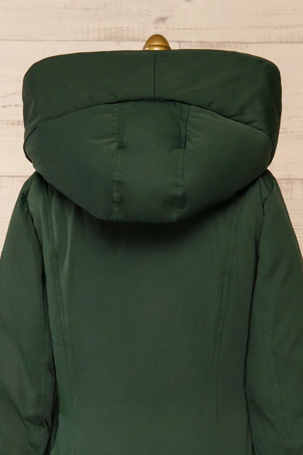 Camelia Green | Quilted Parka w/ Hood