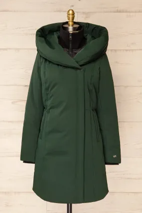 Camelia Green | Quilted Parka w/ Hood