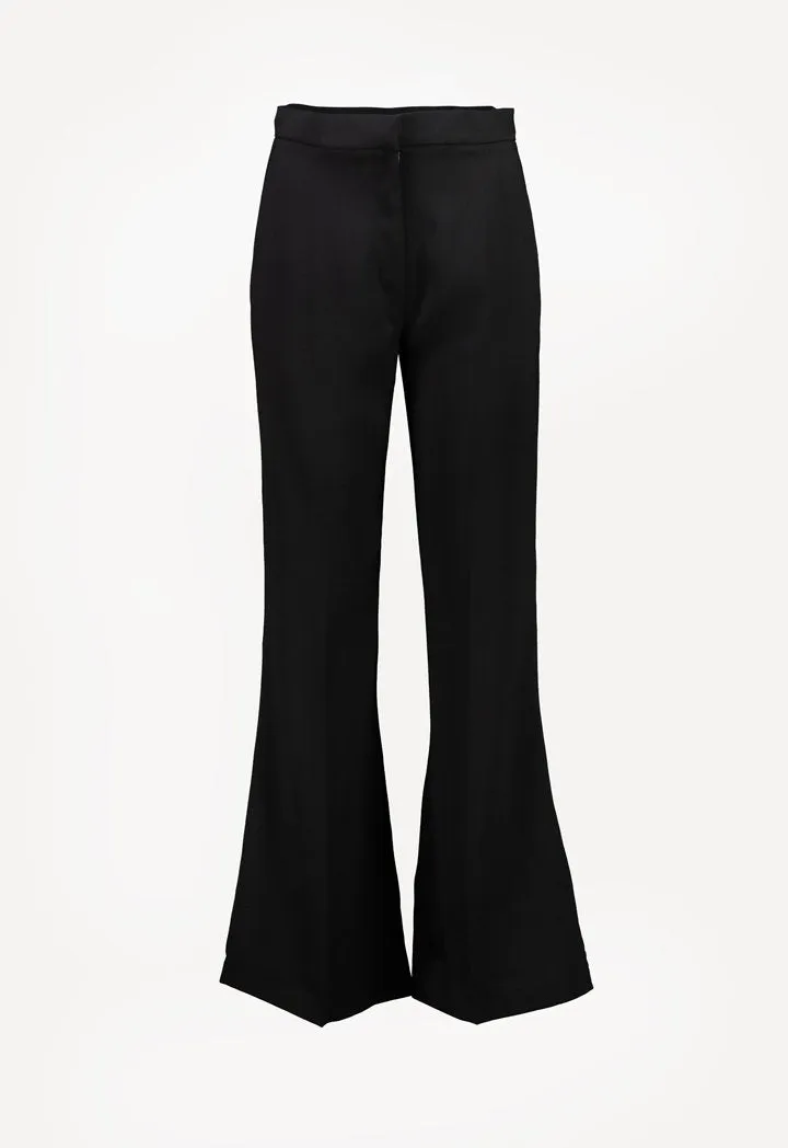 Choice Flare Solid Pants Black