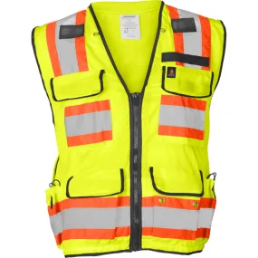 Class 2 Flame Retardant Surveyor Vest (Hi Vis Lime)