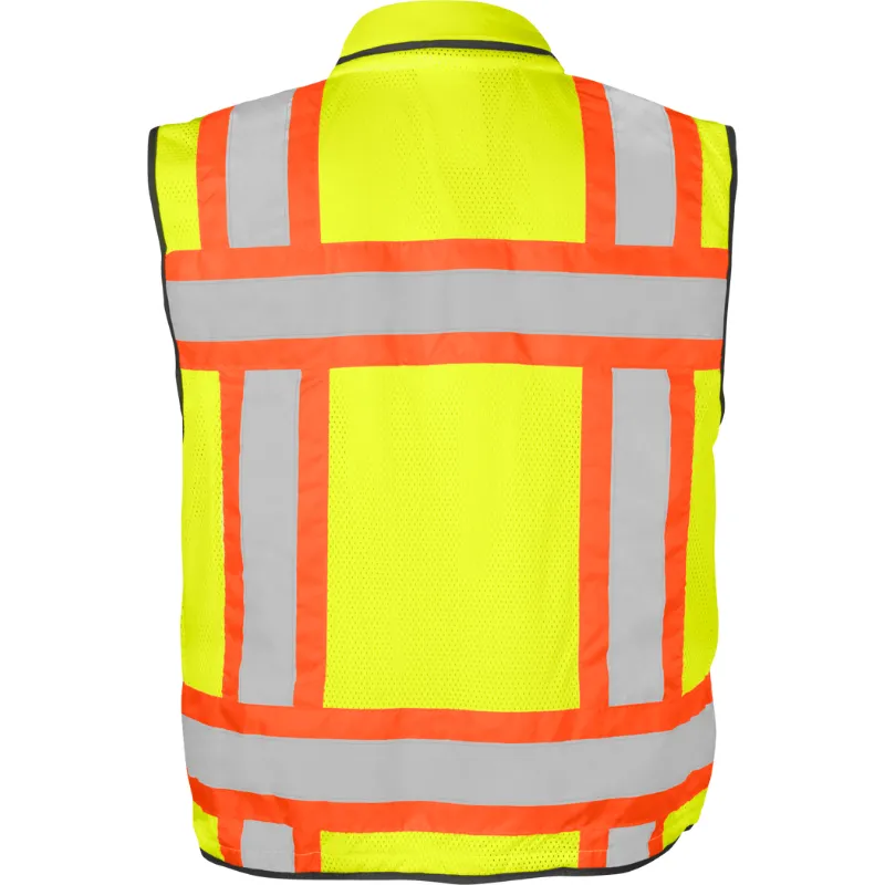 Class 2 Flame Retardant Surveyor Vest (Hi Vis Lime)