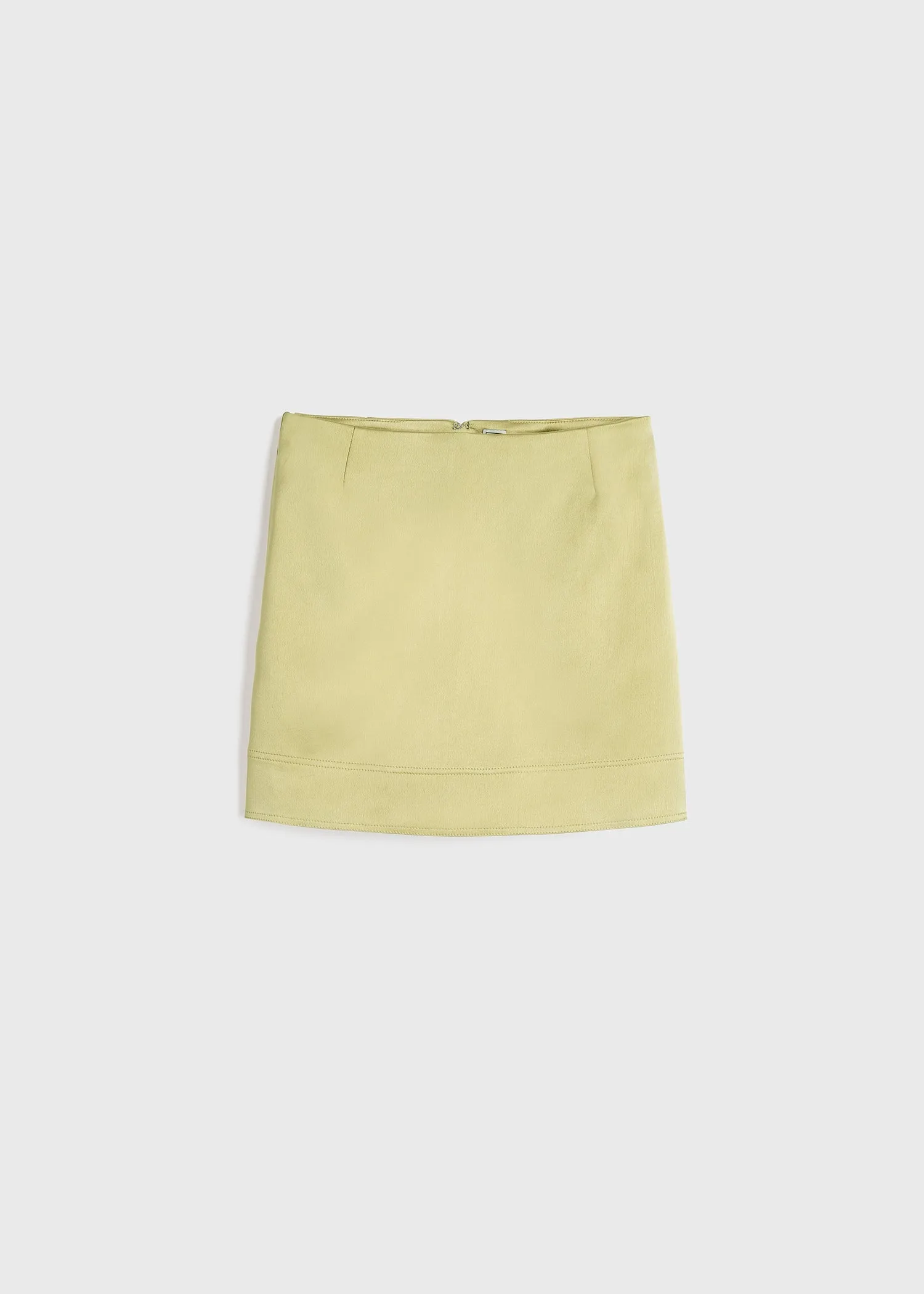 Contrast satin mini skirt melon