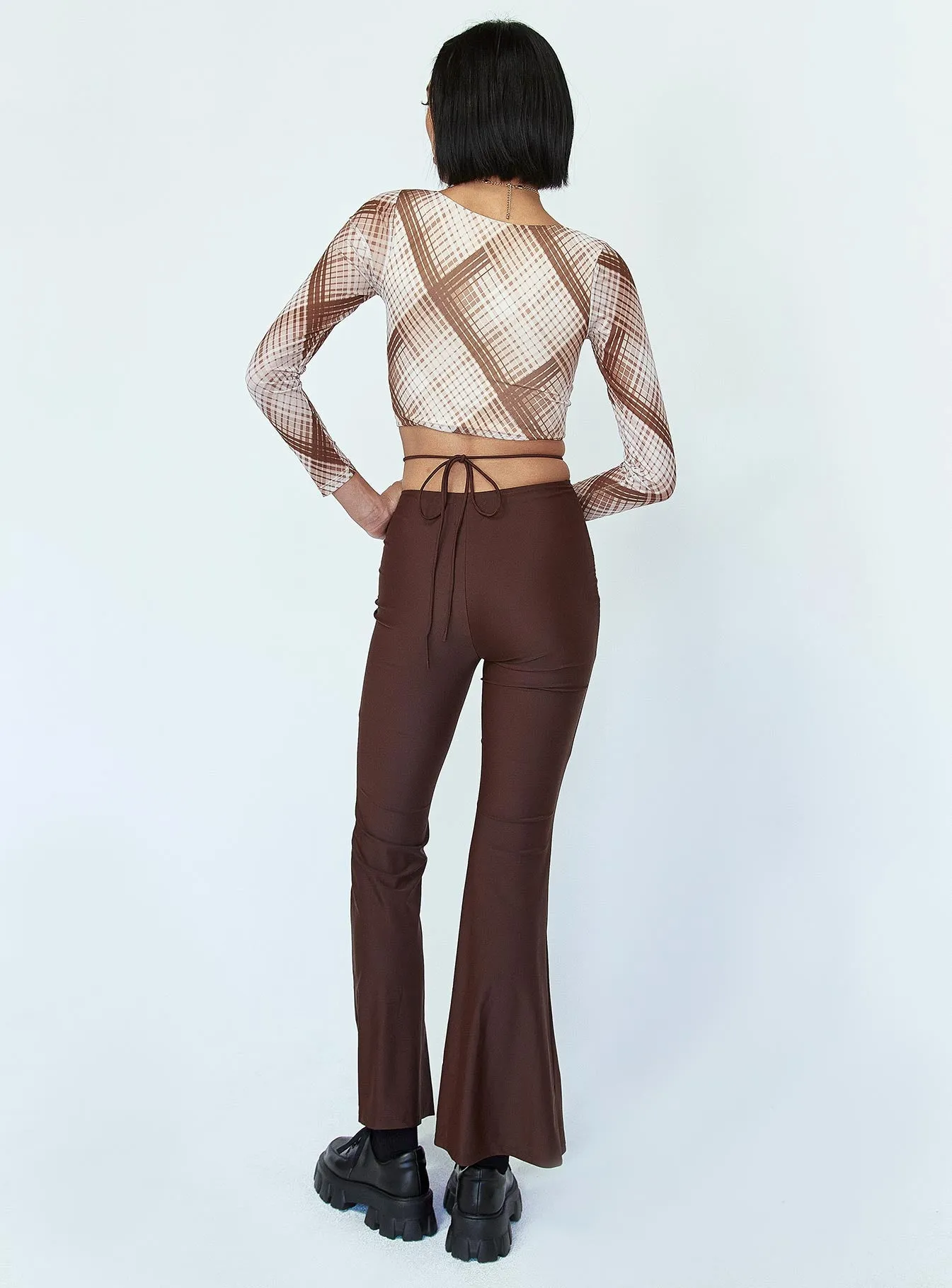 Cooper Tie Waist Pants Brown