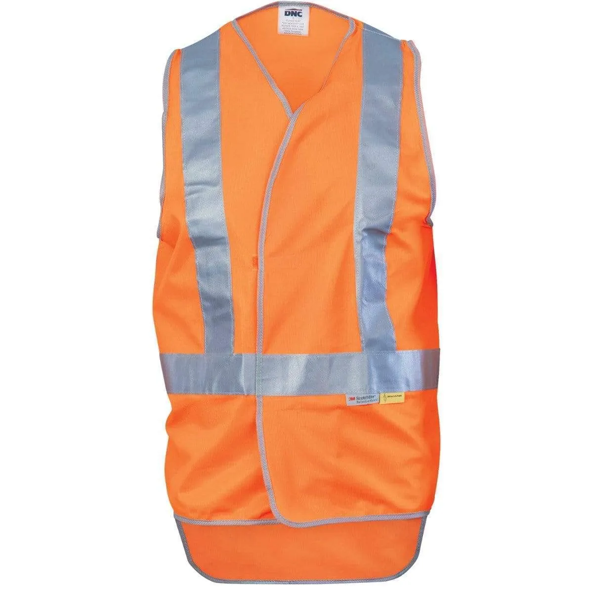 Dnc Workwear Day/night Cross Back Safety Vest With Tail - 3802