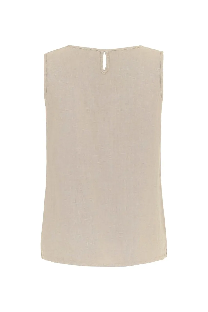 Dolcezza Linen Tank Top - Style 24250