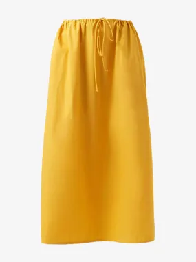 Drawstring waist midi skirt