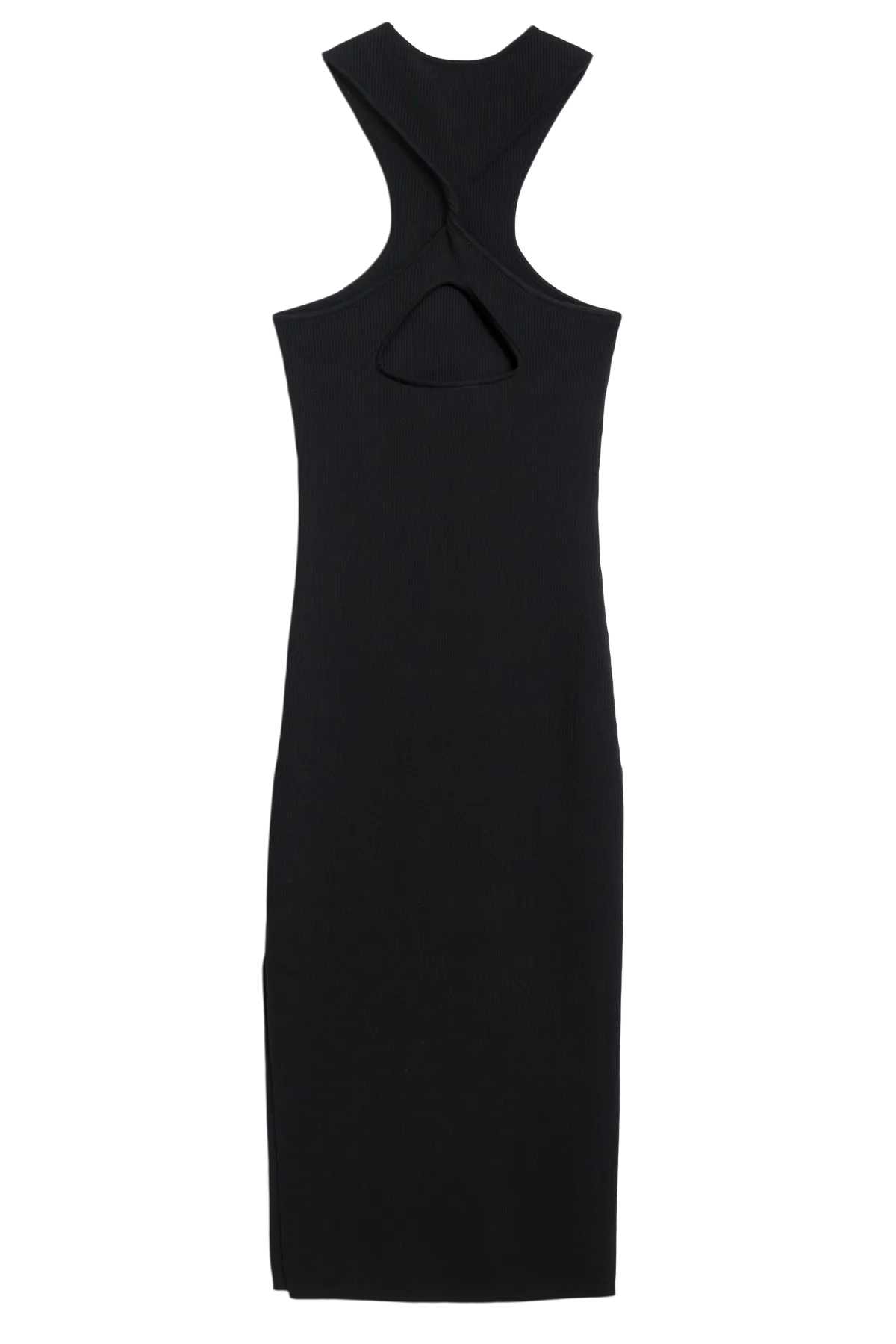 DSTLD Twist Midi Dress in Black