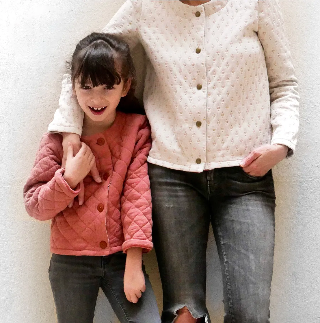 Duo for woman and kid VIC cardigan/vest - paper sewing pattern