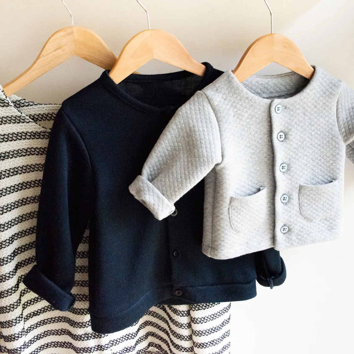 Duo for woman and kid VIC cardigan/vest - paper sewing pattern