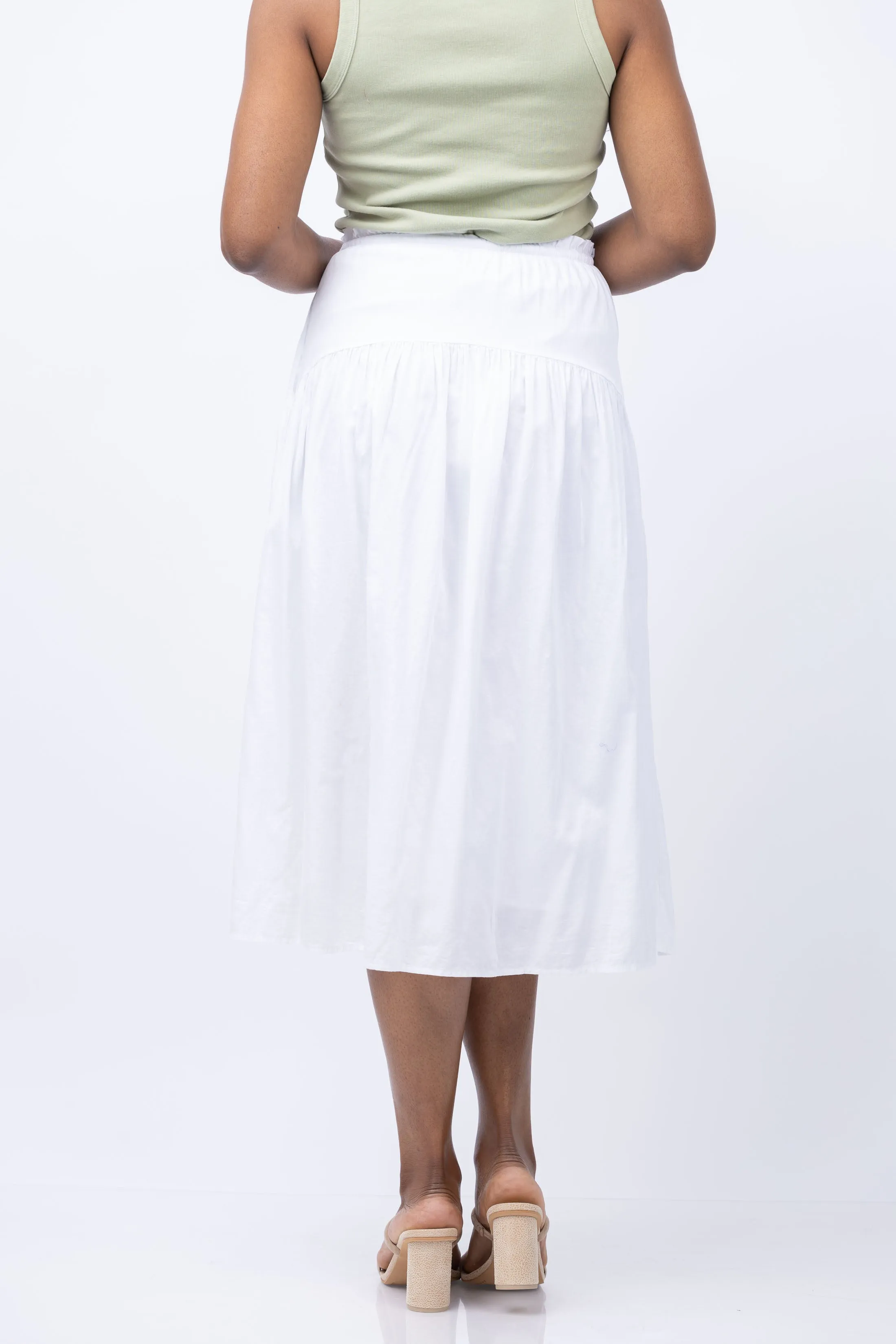 Dylan James Skirt with Lining in White