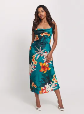 Eco Green Floral Print Akilina Maxi Dress