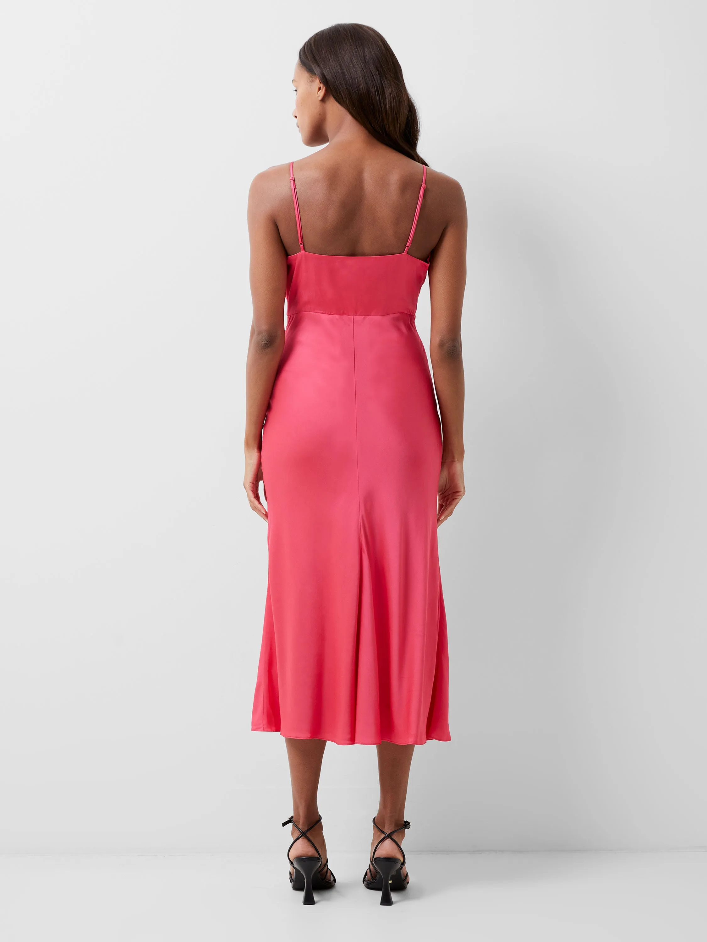 Ennis Eco Satin Slip Midi Dress