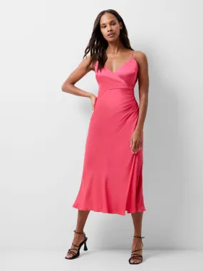 Ennis Eco Satin Slip Midi Dress