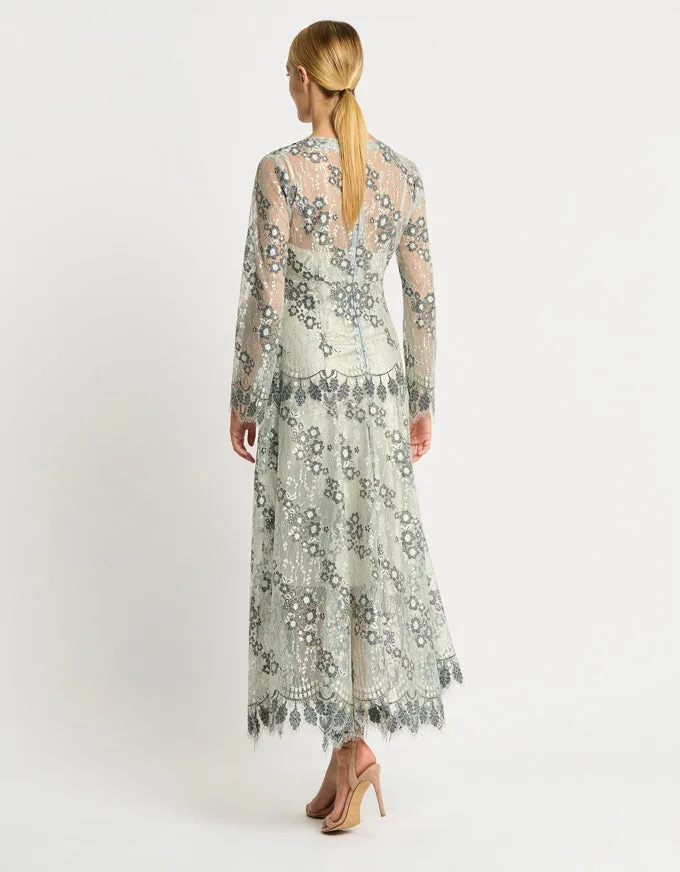 Enya Midi Dress Sage - Australian Made