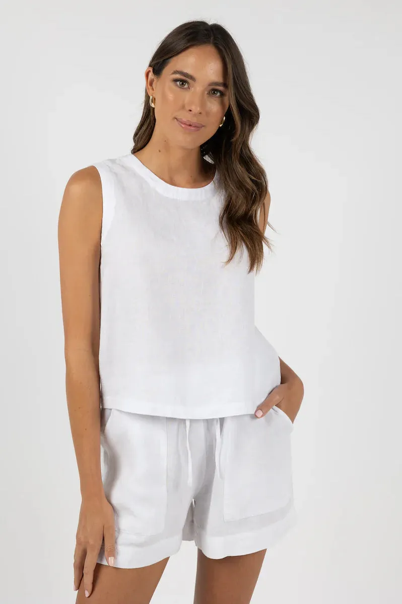 Evita Top in White