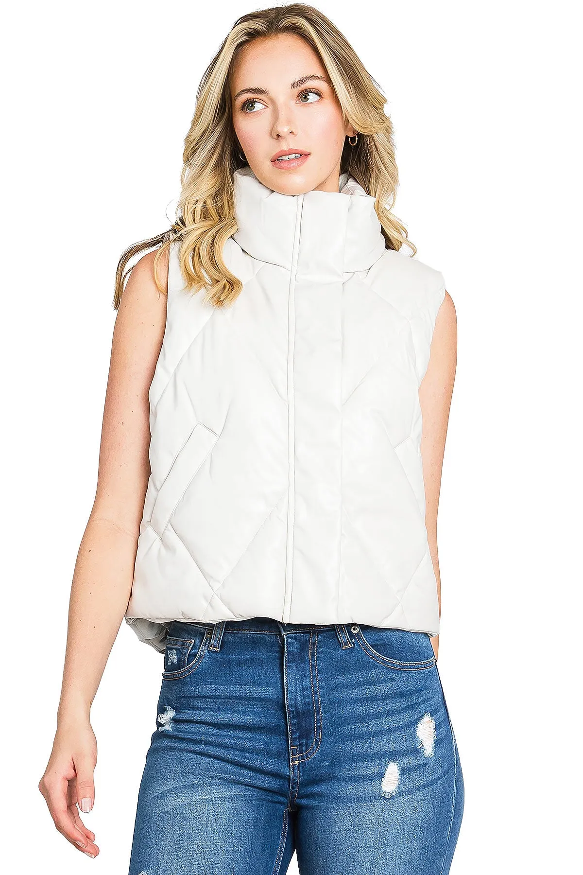 Faux Leather Vest