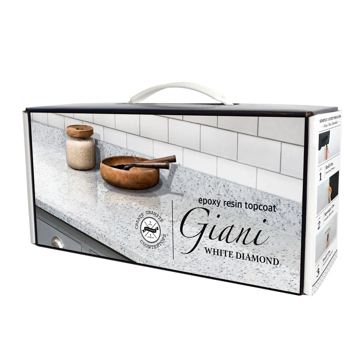 Giani Granite 2.0 - White Diamond Countertop Kit