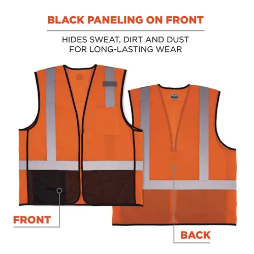 Glowear 8210z Hi-vis Class 2 Mesh Vest, Large To X-large, Orange, Ships In 1-3 Business Days