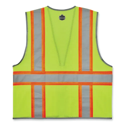 Glowear 8246z-s Single Size Class 2 Two-tone Mesh Vest, Polyester, X-large, Lime, Ships In 1-3 Business Days