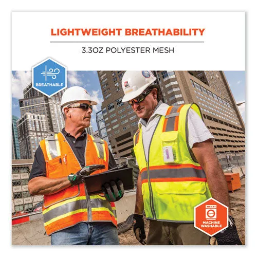 Glowear 8246z-s Single Size Class 2 Two-tone Mesh Vest, Polyester, X-large, Lime, Ships In 1-3 Business Days