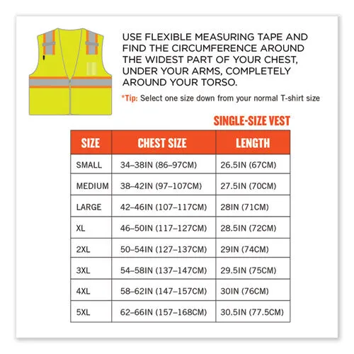 Glowear 8246z-s Single Size Class 2 Two-tone Mesh Vest, Polyester, X-large, Lime, Ships In 1-3 Business Days