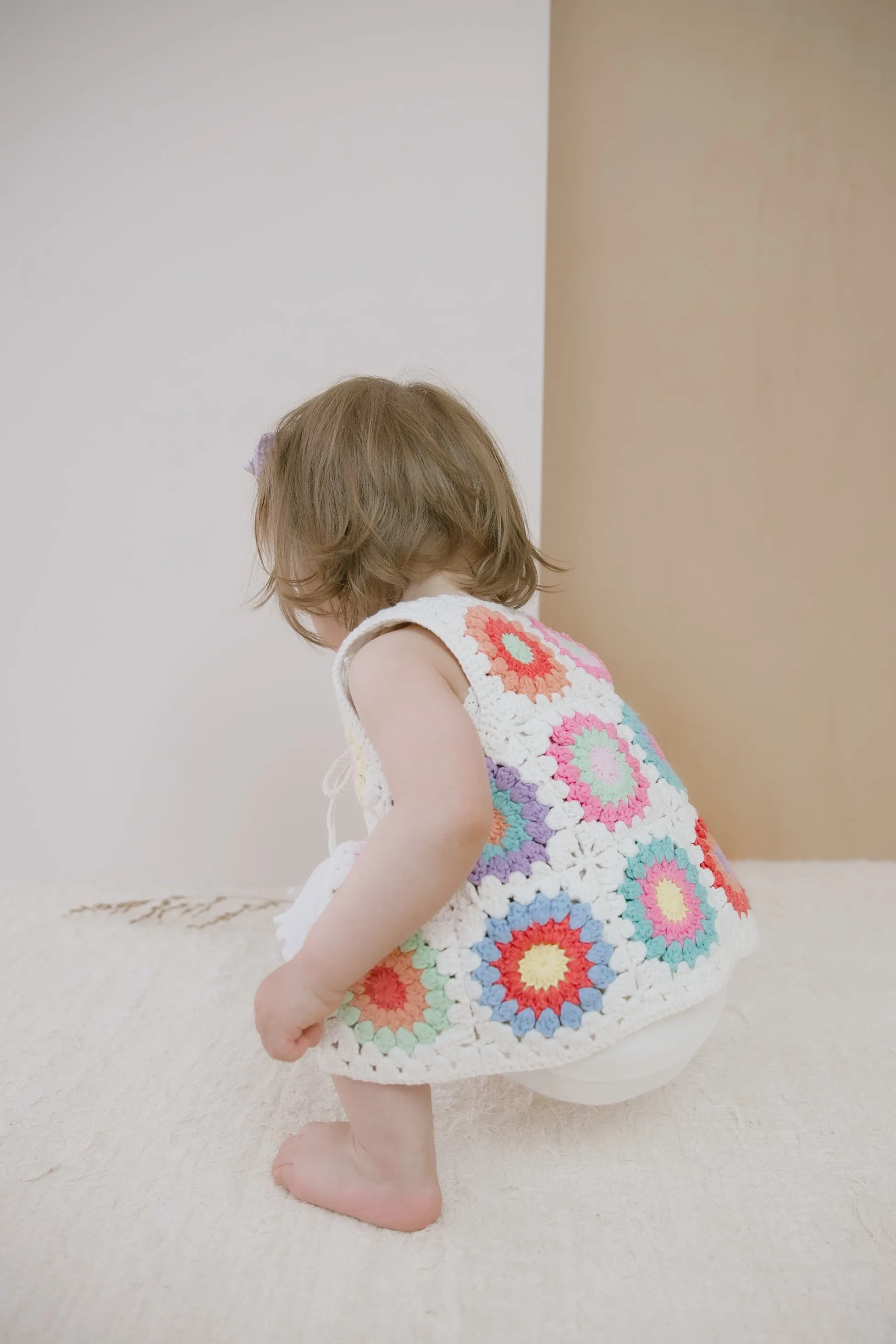 Handknitted Vest | Multicolored | Made with Organic Cotton Yarn